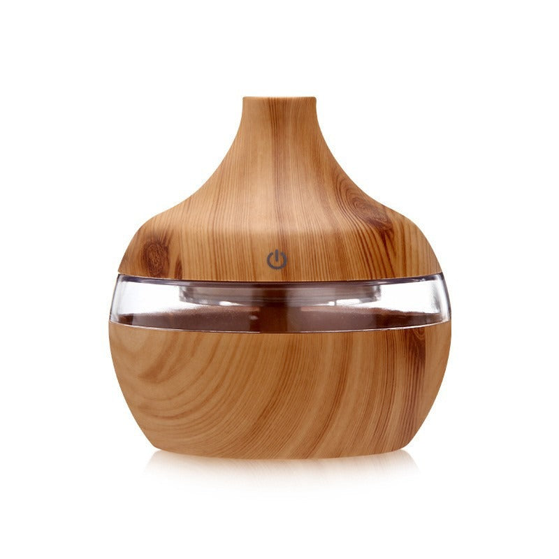 Wood grain humidifier colorful night