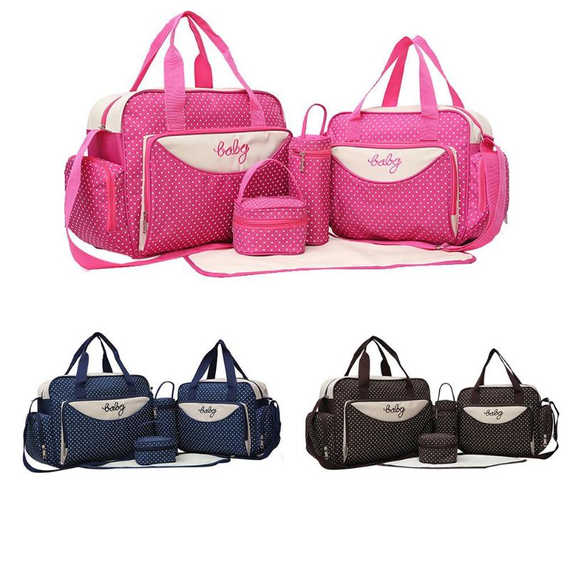 5pcs Mother Mummy Diaper Bag Set