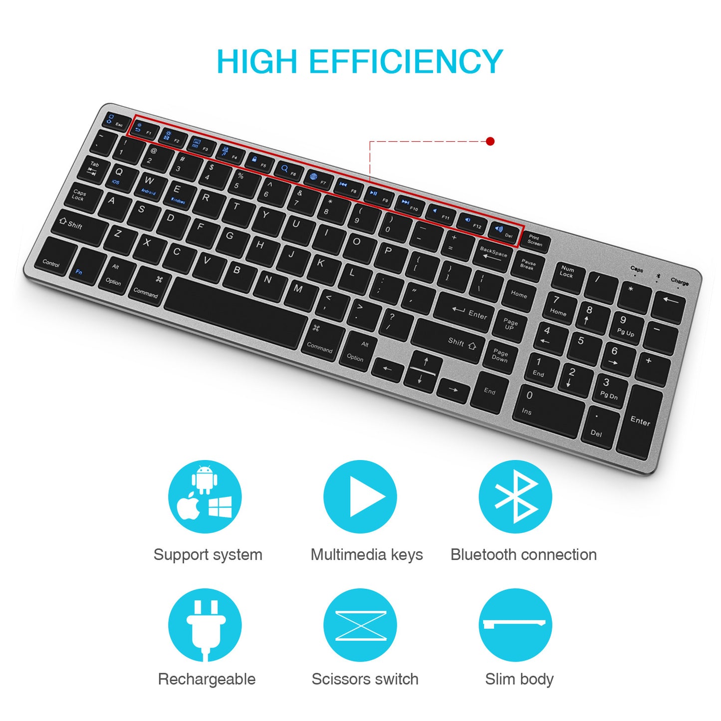 Bluetooth keyboard suitable for Apple