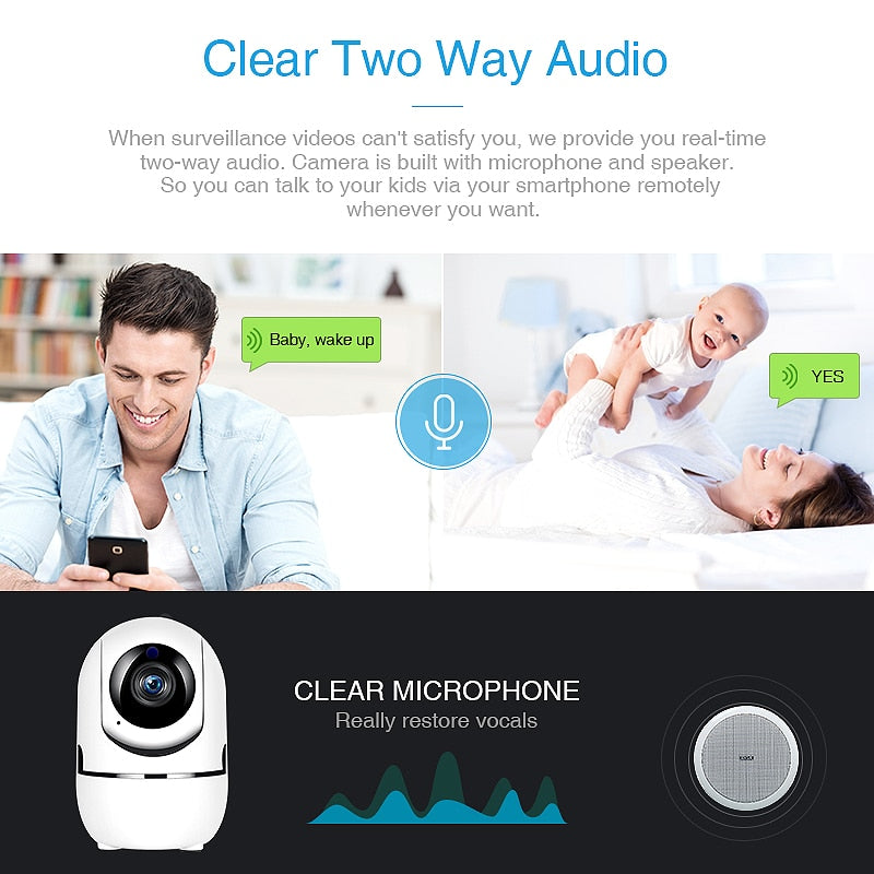 1080P Cloud IP home Security Surveillance Auto Tracking WiFi Camera