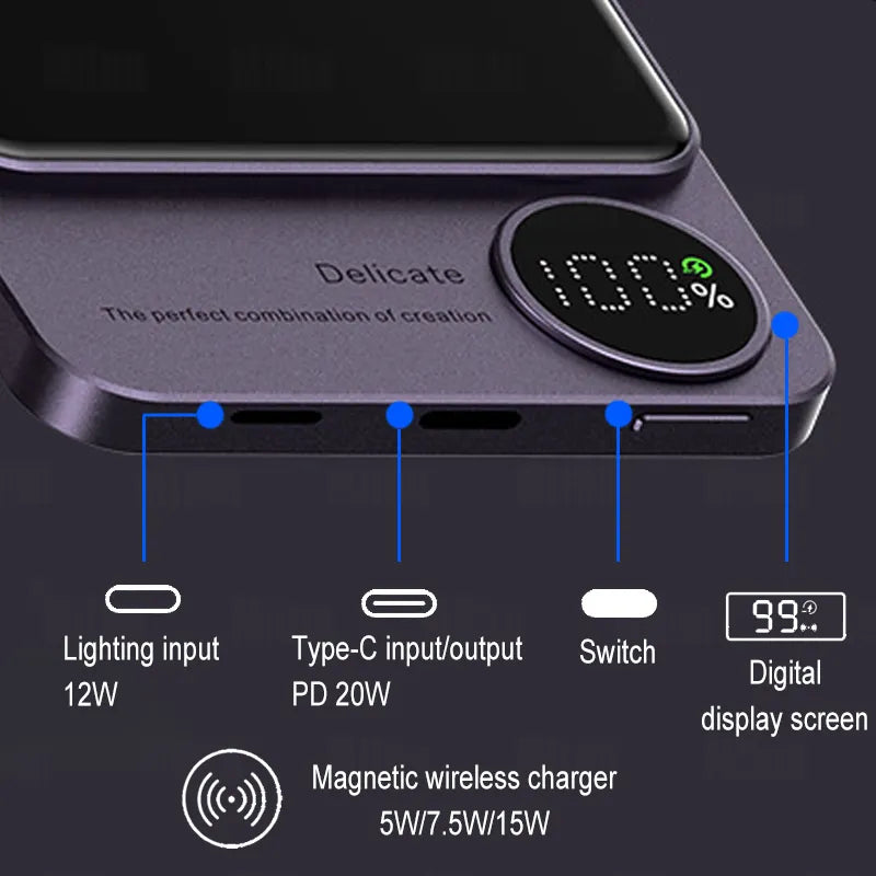 10000mAh Macsafe Magnetic Power Bank Fast Charging